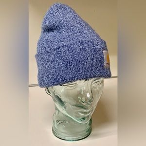 Adult Unisex One Size CARHARTT WATCH CAP Blue White Heather Cuffed Beanie Hat
